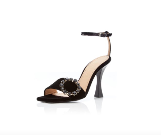 Brock Collection Velvet Buckle Sandals