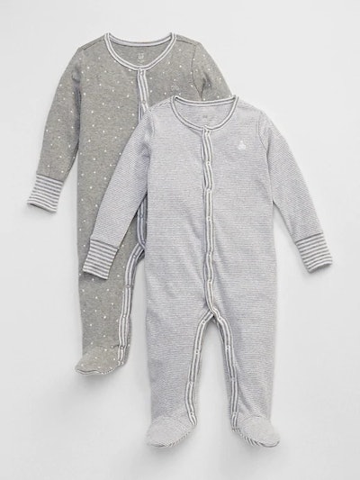 First Favorite Stripe Footed One-Piece (2-Pack)