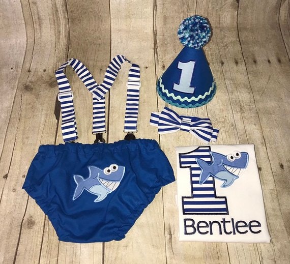 baby shark first birthday outfit boy