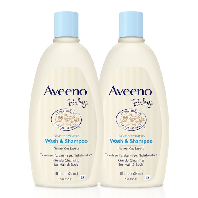 Aveeno Baby Gentle Wash & Shampoo With Oat, 18 Fl. Oz, (Twin Pack)