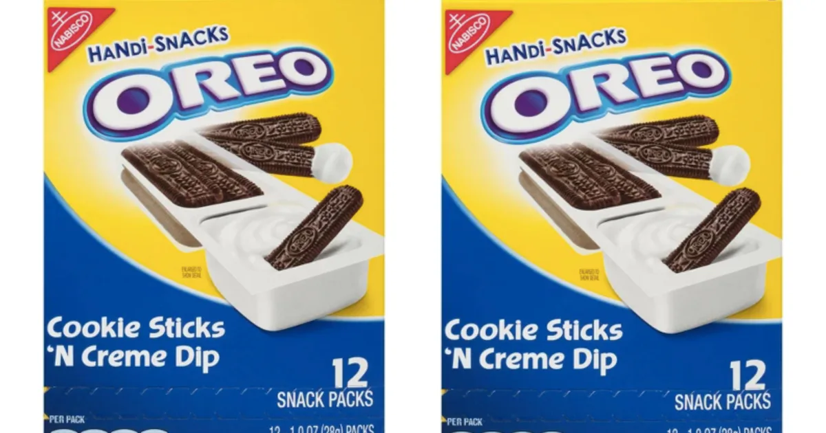 Snackeroo Oreo Cookie Sticks & Creme Dip Snack Packs Are A Dunkaroo Lover's Dream