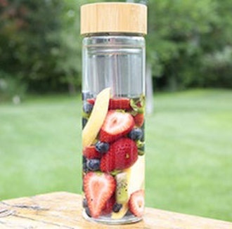 ORIGIN Best BPA-Free Fruit and Tea Infuser Borosilicate Glass Water Bottle 