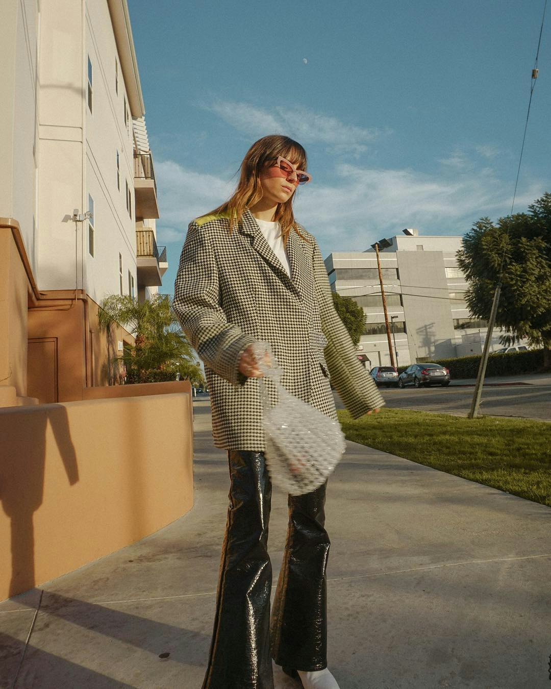 oversized blazer and dress