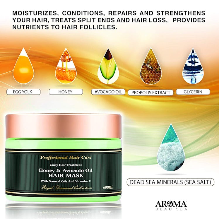 Aroma Dead Sea Premium Natural Honey & Avocado Oil Hair Mask