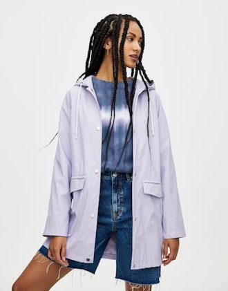 Hooded Raincoat With Pockets