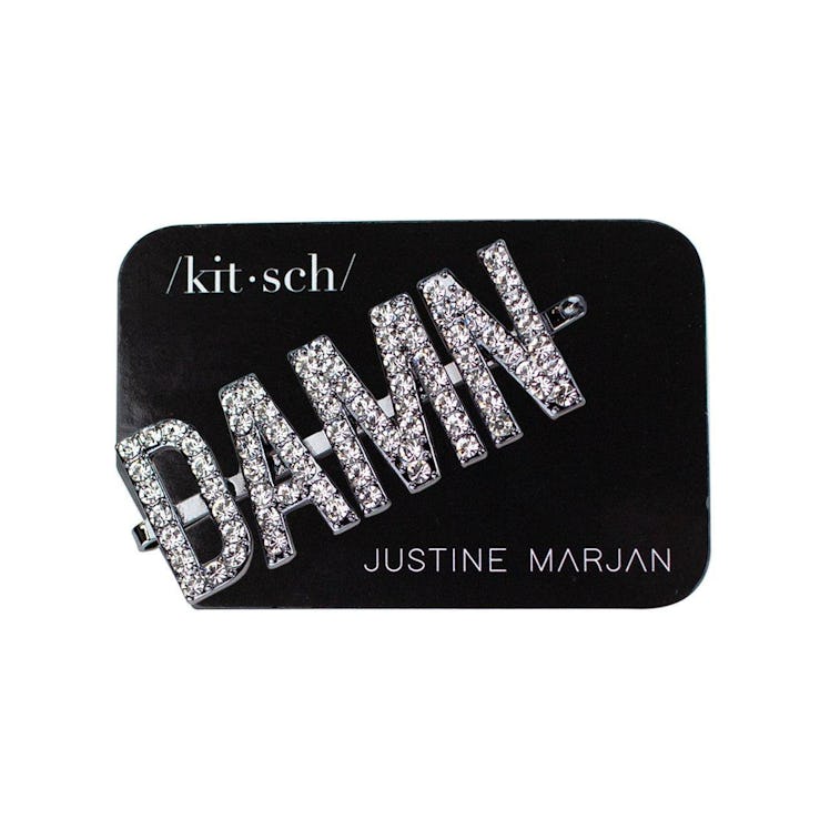 Kitsch x Justine Marjan 'DAMN' Rhinestone Bobby Pin 
