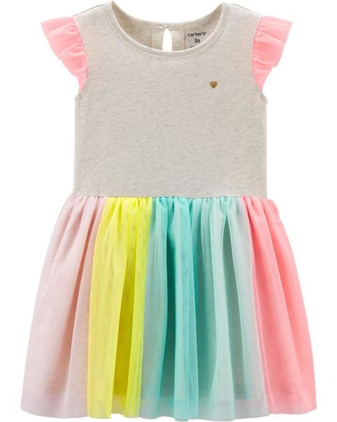 Toddler Girl Rainbow Tutu Dress