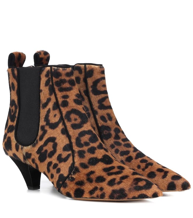 Effie Leopard Calfskin Ankle Boots