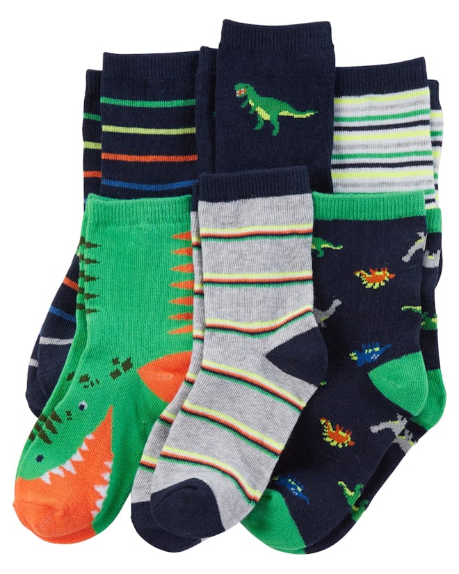 6-Pack Dinosaur Socks