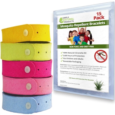 Simple Natural Products Mosquito Repellent Bracelets (15 Pack)