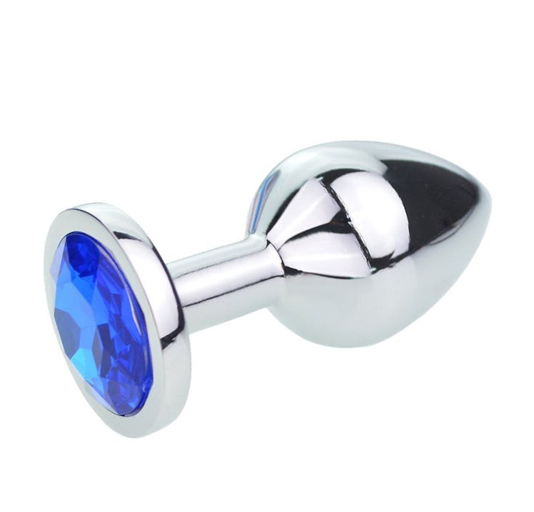 Hmxpls Blue Jeweled Beginners Butt Plug