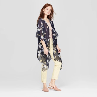 A New Day Floral Print Lightweight Kimono Jacket