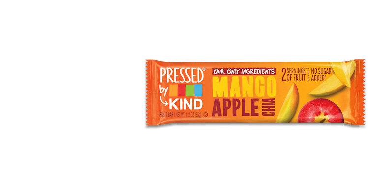 PRESSED by KIND Mango Apple Chia Fruit Bar Box of 12