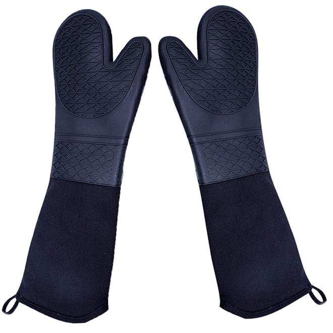 DoMii Extra Long Silicone Oven Mitts 
