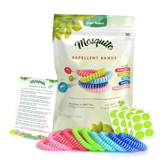 Green-Nature Mosquito Repellent Bracelets (Pack of 10)