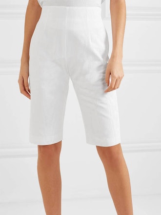 Cotton-Blend Moire Shorts