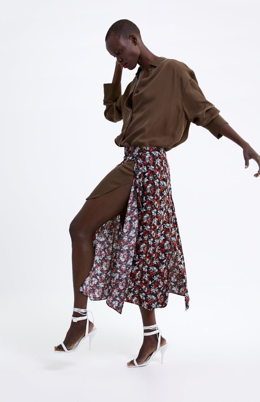 Zara Floral Skirt 2019 Shop Sale