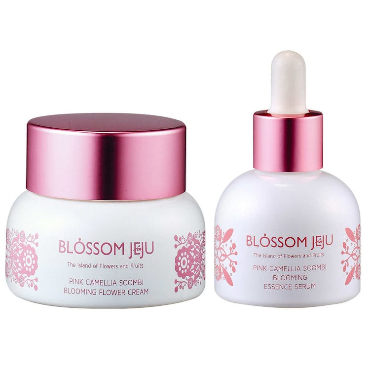 Blossom Jeju Pink Camellia Soombi Cream and Serum Set