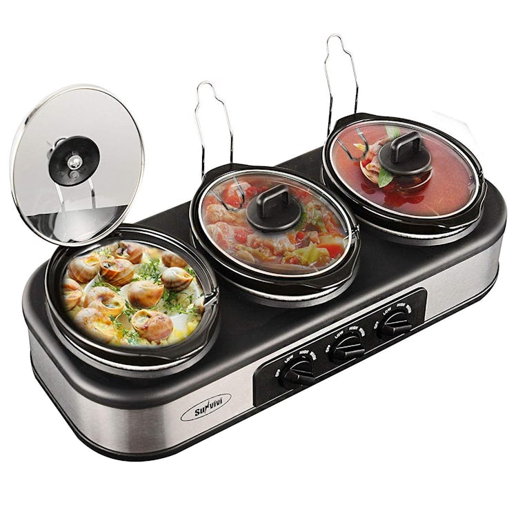 Sunvivi Triple Slow Cooker