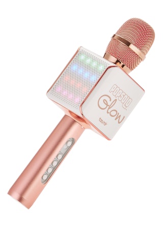 Tzumi PopSolo Glow Wireless LED Bluetooth Karaoke Microphone (Rose Gold)