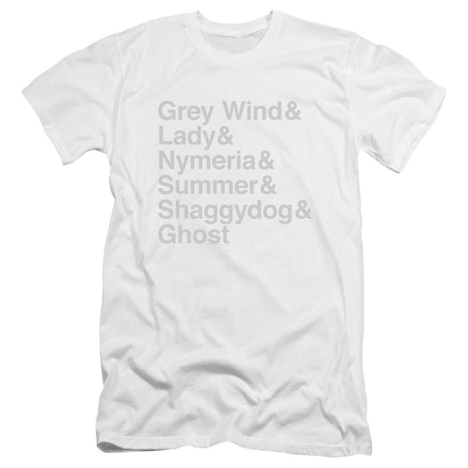 Direwolf Names Unisex T-shirt from 'Game of Thrones'