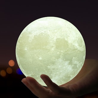 Large Moon Light, 3D Printing Moon Lunar LED Night Light Lamp