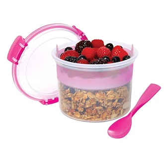 Sistema Breakfast To Go Reusable Food Container with Removable Tray & Spoon