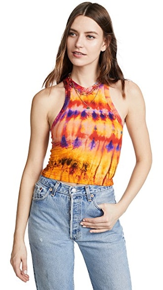 MSGM Tie Dye Crop Top  