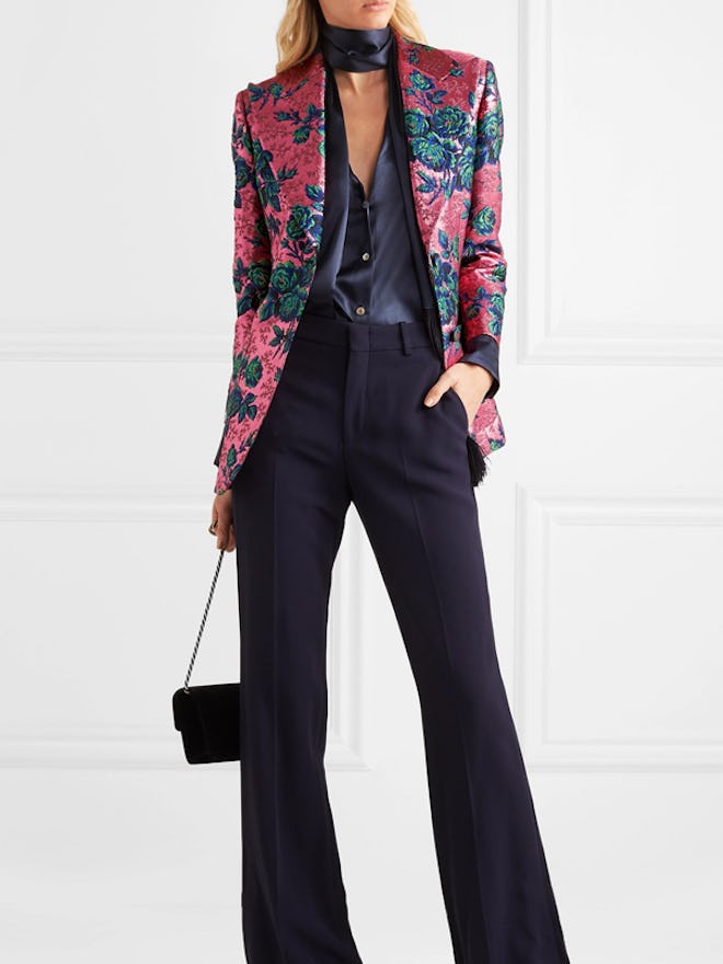 Floral Brocade Blazer