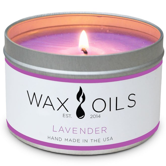 Wax and Oils Soy Wax Aromatherapy Scented Candles (Lavender)