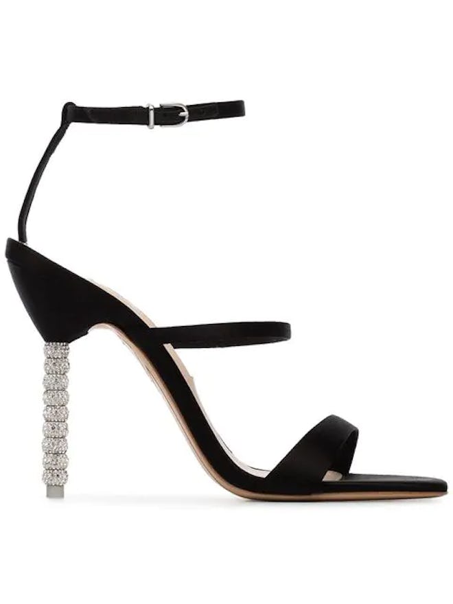 Black Rosalind Crystal Embellished Stiletto Heels