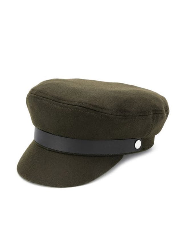 Classic Beret In Olive Green