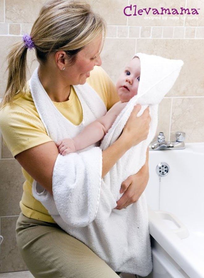 Clevamama Splash and Wrap Baby Bath Towel,