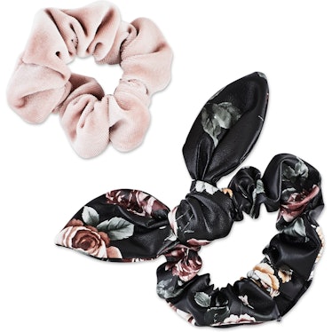 Sincerely Jules by Scünci Faux Leather Printed And Velvet Scrunchies