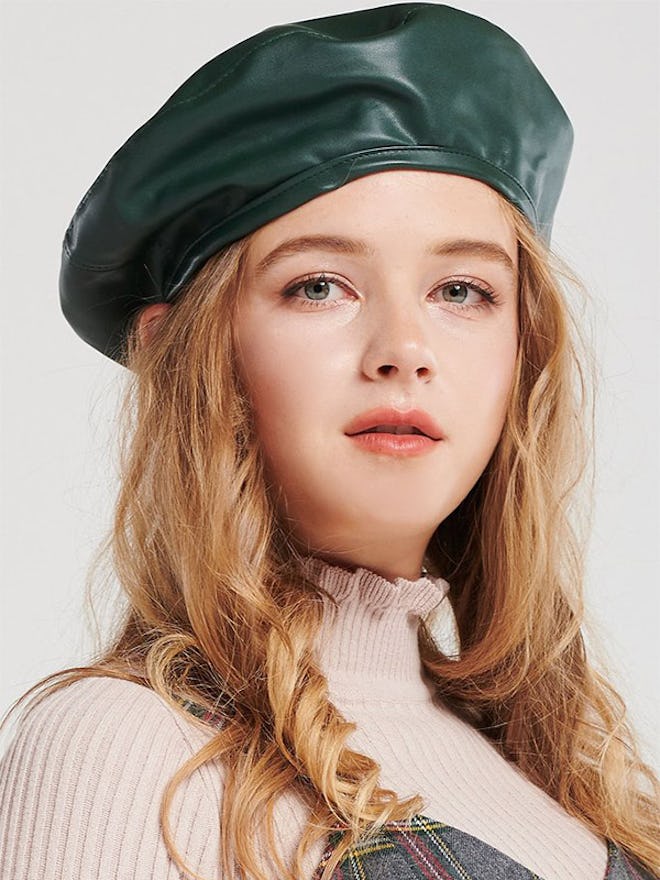 Simple Pleather Beret