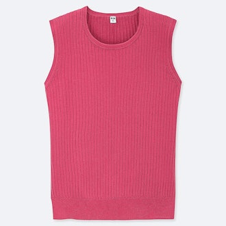 Women UV Cut Supima Cotton Sleeveless Sweater 