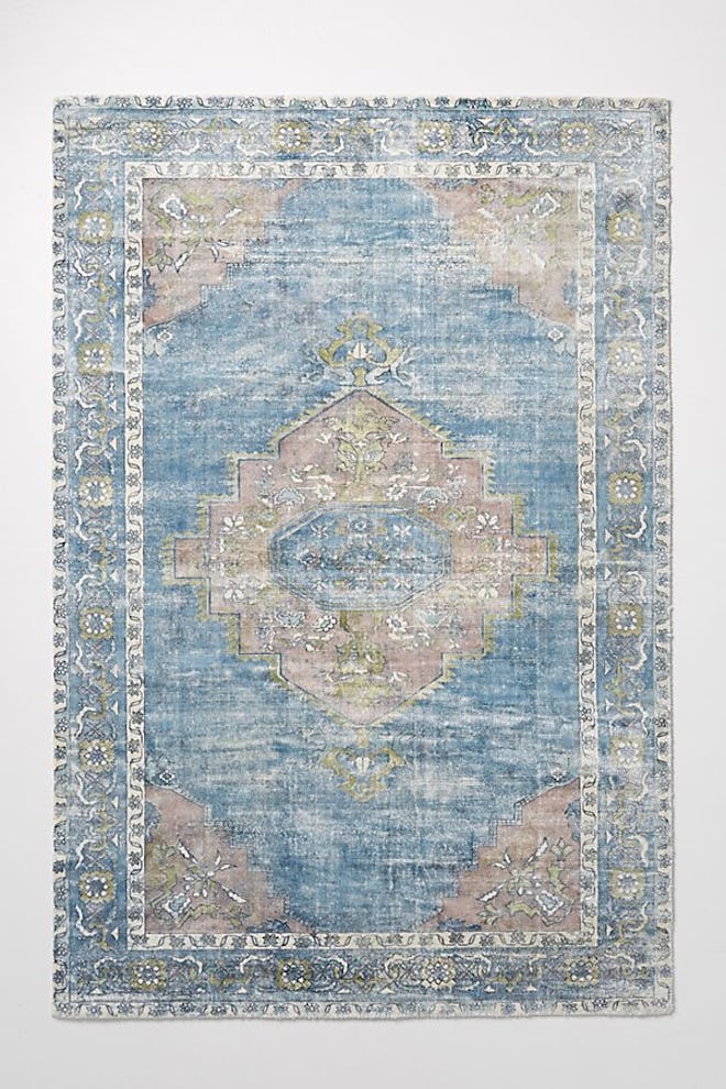 Joanna Gaines for Anthropologie Ruby Rug, Blue Motif, 9’ X 12’