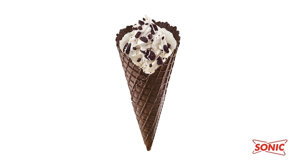 sonic double oreo waffle cone