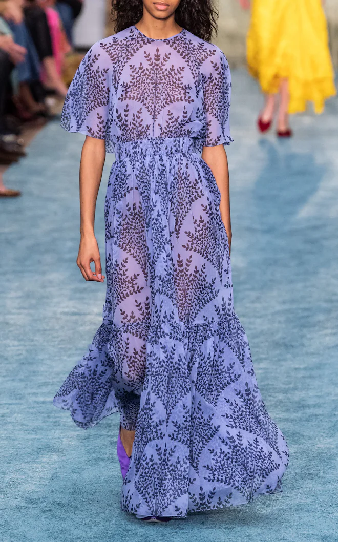 meghan markle blue floral dress Meghan Markle wows in floral print dress for last evening of royal tour in Morocco