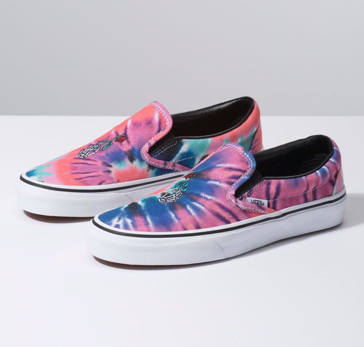  "Multi/True White" Tie Dye Slip Ons