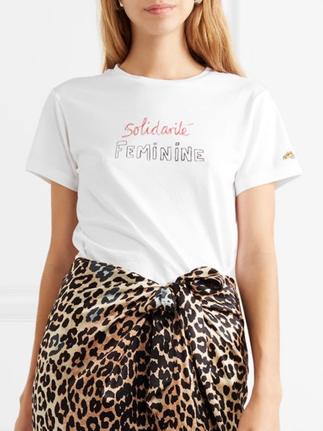 Solidarite Feminine Printed Cotton-Jersey T-shirt