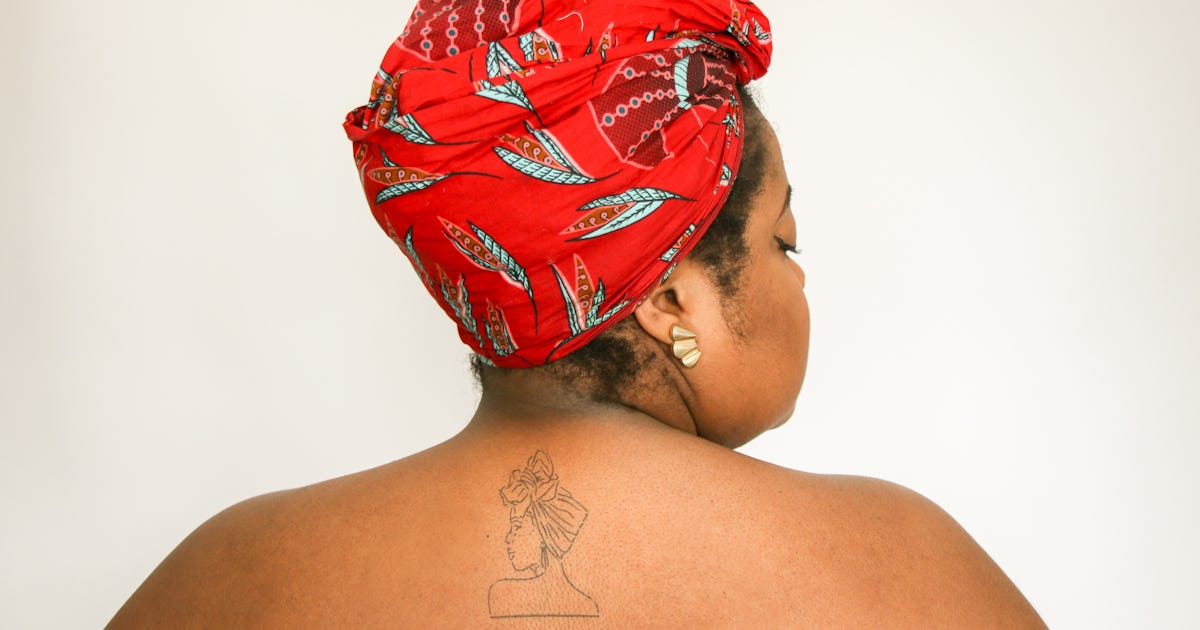 Outline Woman Face Silhouette Tattoo - halvedtapes