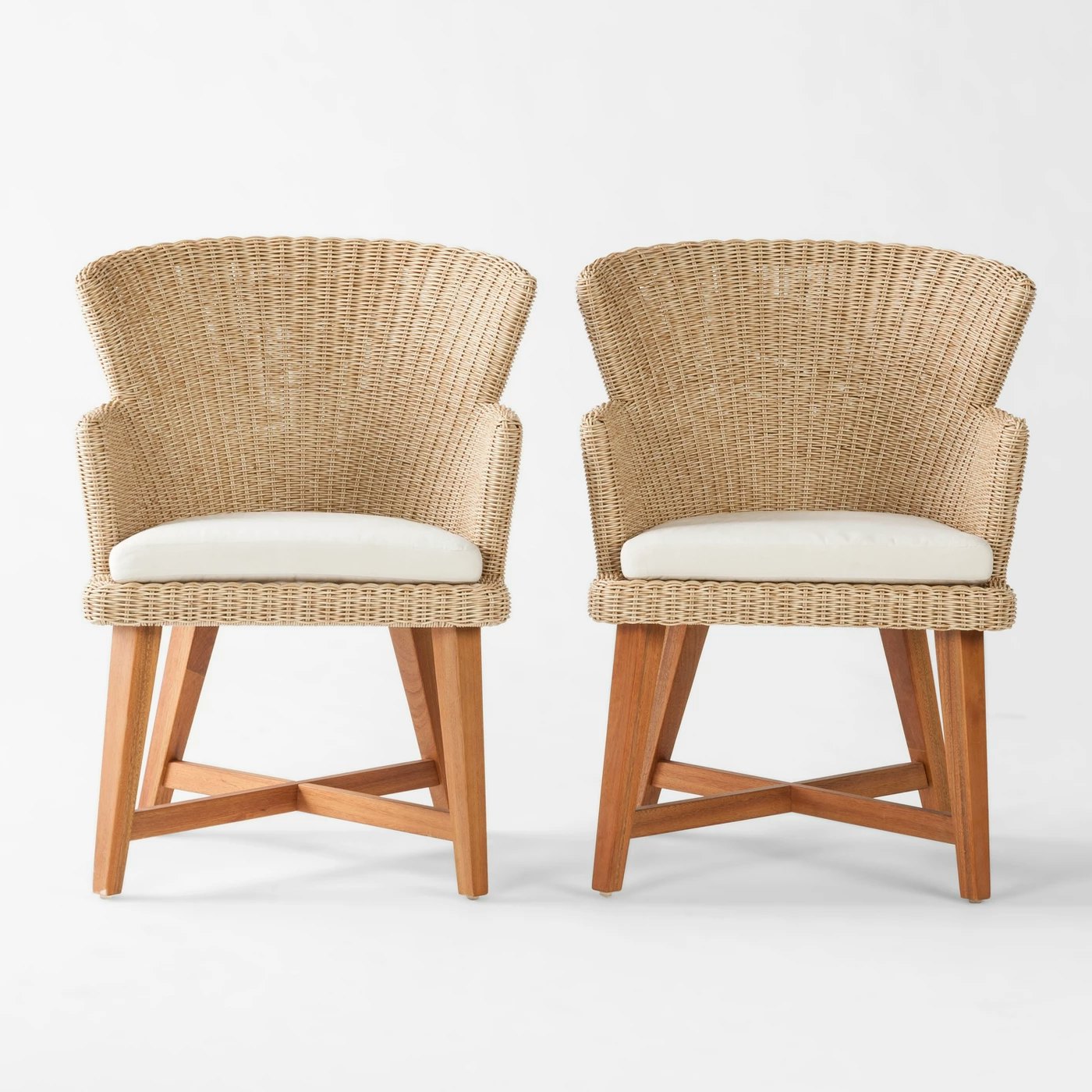 threshold wicker patio cafe chair