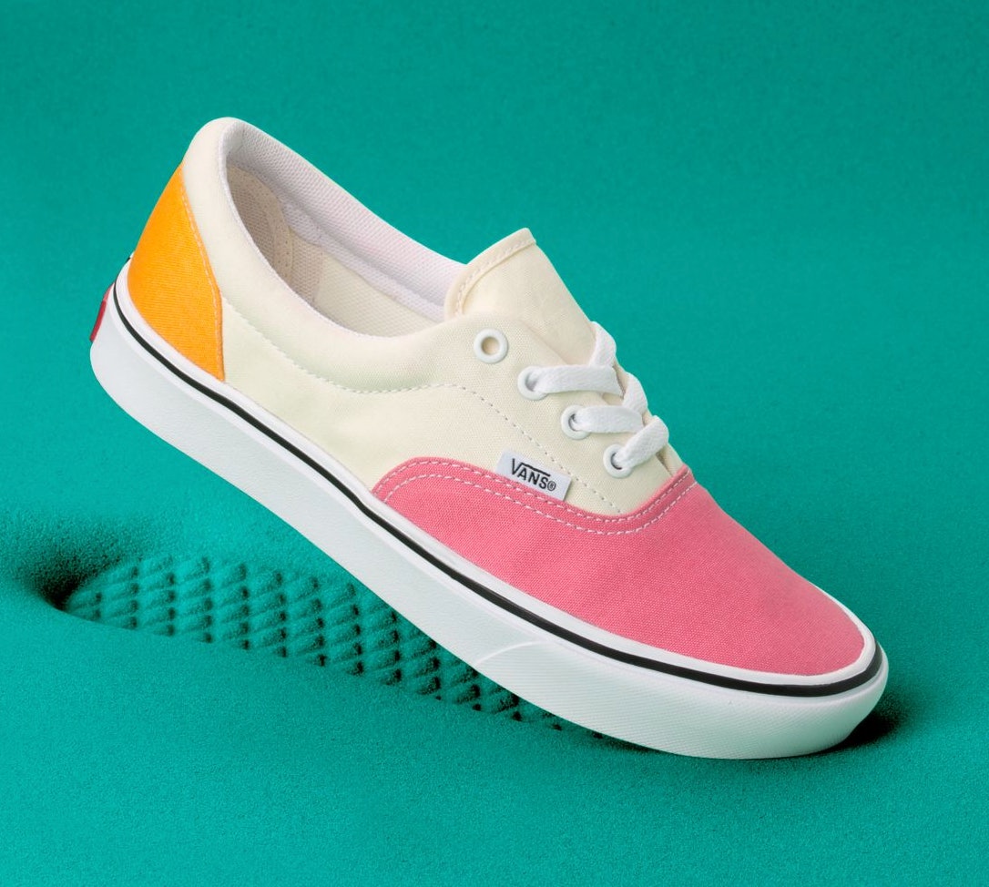 teal pink and yellow vans