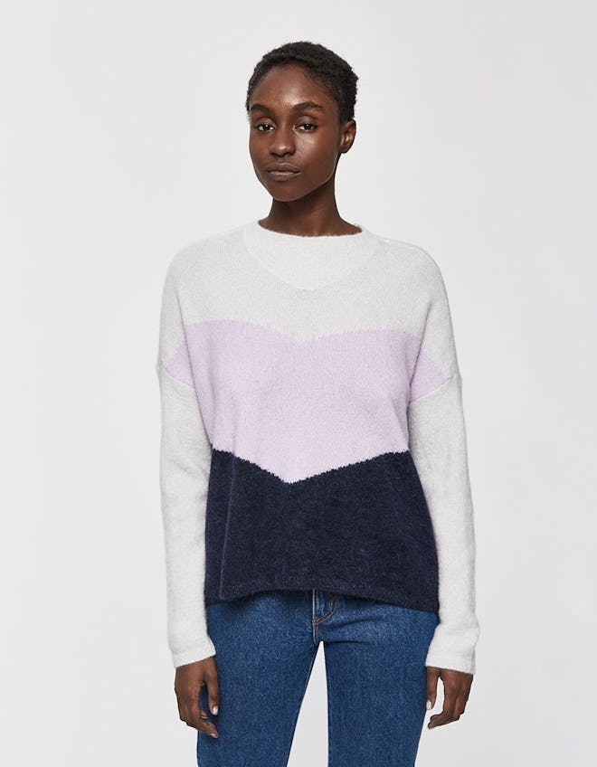 Just Female Herle Knit Sweater in Lavender Frost