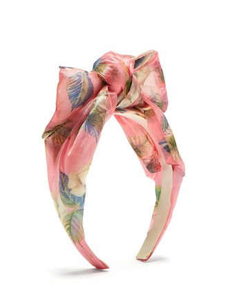 Luce Floral-Print Bow Headband