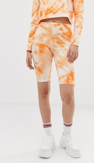 Another Reason legging shorts in marble two-piece