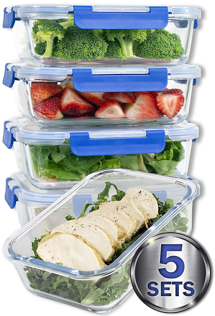 Misc Home Glass Meal Prep Container Sets (Set of 5)