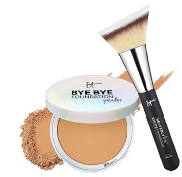 Bye Bye Foundation Full Coverage Powder with Luxe Brush