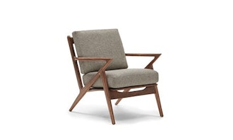 Soto Chair, Taylor Felt Grey and Walnut Wood